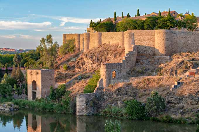 Cityscape. Toledo old city walls panorama