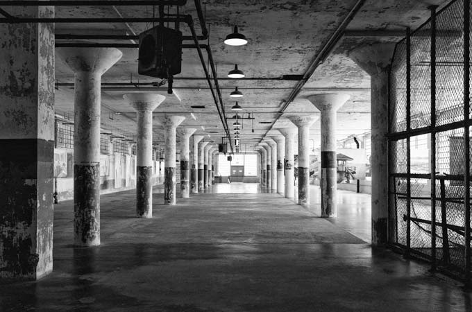 Alcatraz empty communal room.
