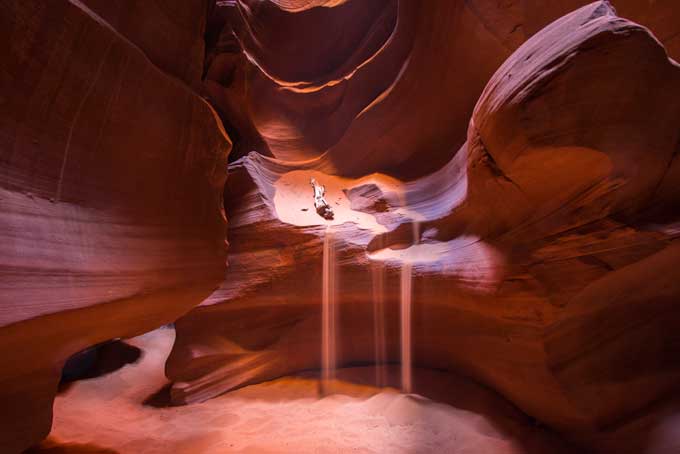 Landscape. Antelope canyon hour glass.