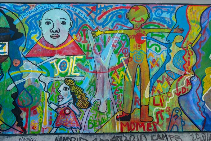 Street photography. Berlin wall graffiti