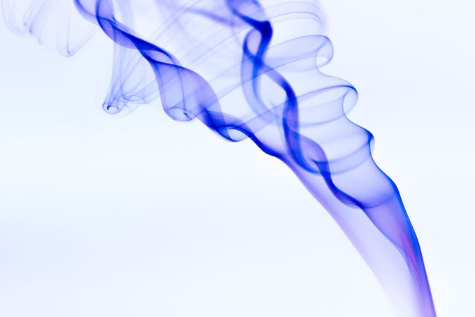 Macro. Blue smoke abstract image