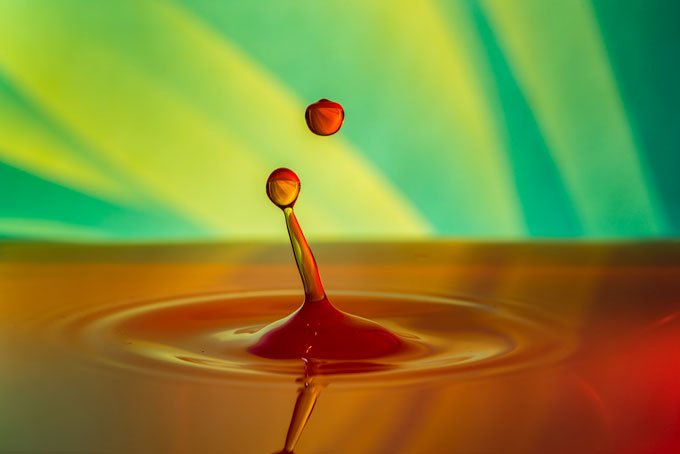 Macro. Header abstract waterdrop
