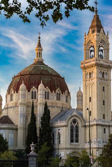 Cityscape. Madrid church