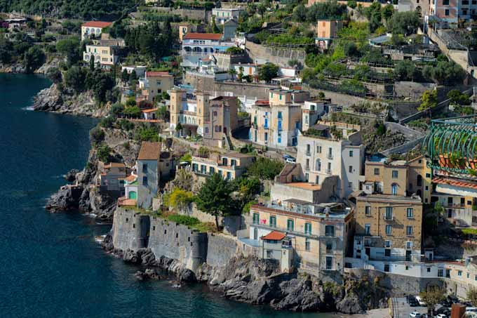 Cityscape. Minori town skyline