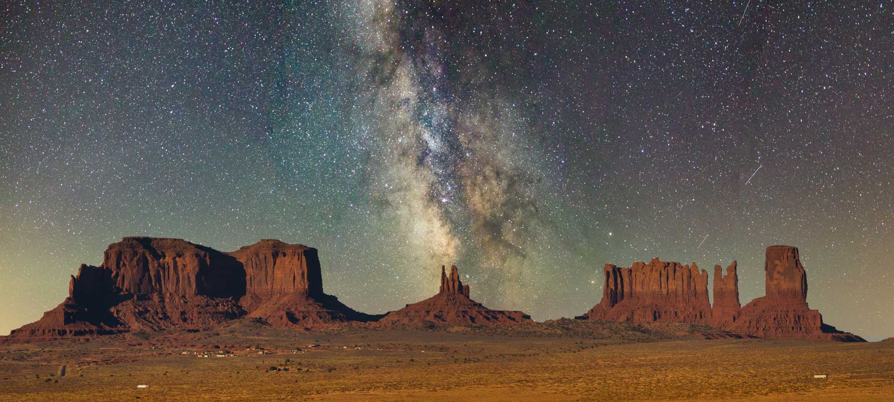 Landscape. Monument valley milky way
