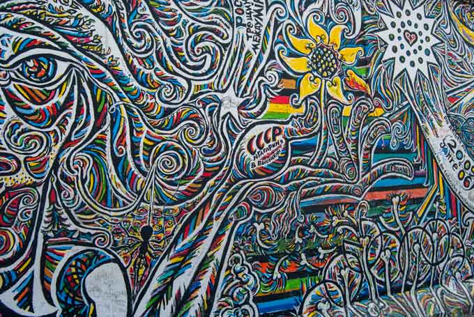 Street photography. Berlin wall graffiti