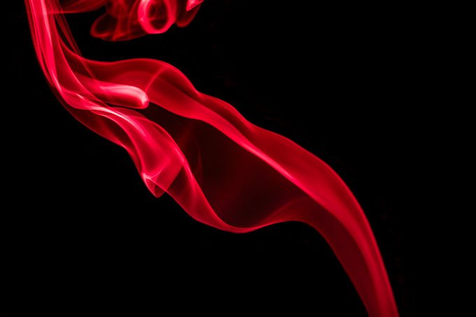 Macro. Red smoke abstract picture