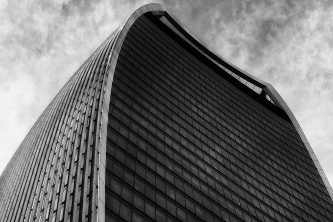 Black and white. Sky garden